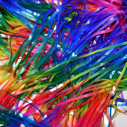 BRAVESHINE Fringe Backdrop Tinsel Foil Curtains - 2 Pack Colorful Metallic Streamers Backdrops for