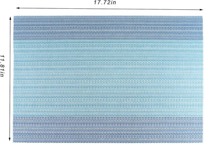 CADONO Placemats Set of 6 Washable Indoor/Outdoor Vinyl Place Mats for Dining Table Durable