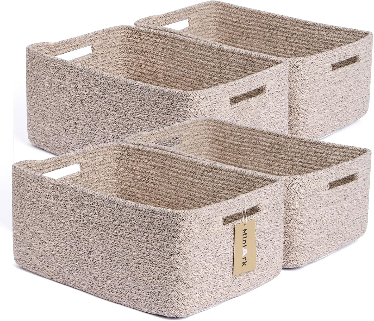 Large Storage Baskets for Organizing, Closet Shelf Baskets for Clothes Blanket Towels, Baby