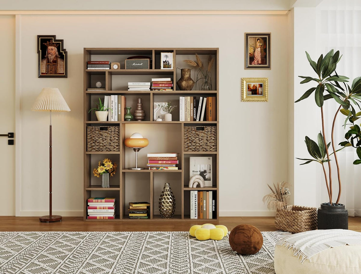 BLANKSPACE 71'' H 6-Tier Large Bookcase, Heavy Duty Storage Shelf - Freestanding Organizer for