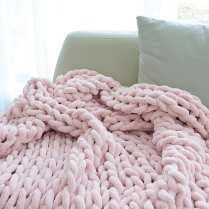 Maetoow Chenille Chunky Knit Blanket Throw （60×80 Inch）, Handmade Warm & Cozy Blanket Couch, Bed