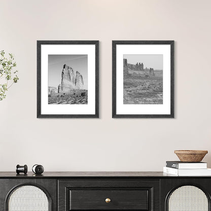 upsimples 11x14 Picture Frame, Natural Solid Wooden Picture Frames, Display 8x10 with Mat or 11 x