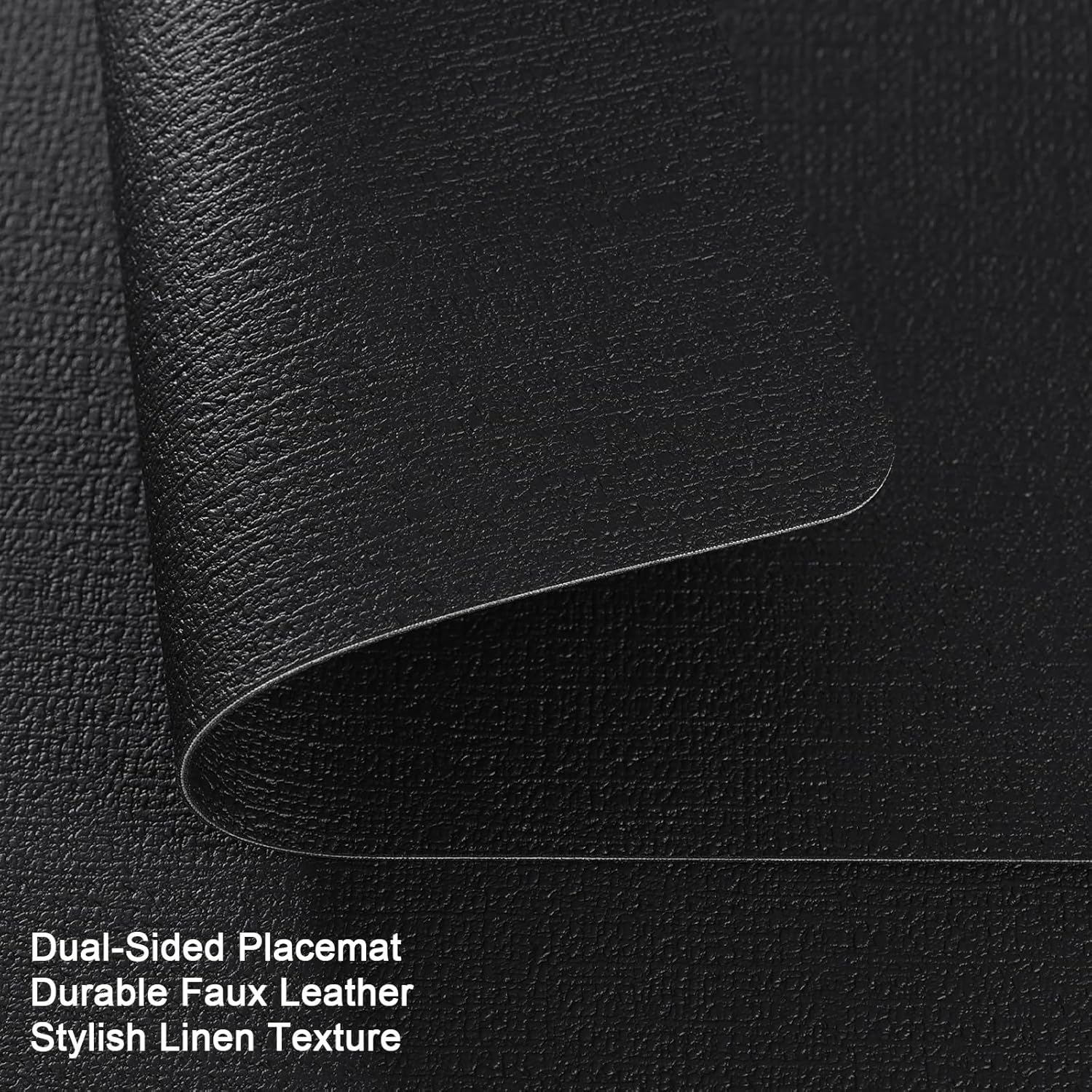 Myir JUN Placemats Dual Sided, Faux Leather Place Mats Set of 8 Indoor Placemats for Dining Table