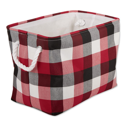 DII Buffalo Check Storage Collection Collapsible Bin with Handles, Large Rectangle, 17.5x12x15, Tri
