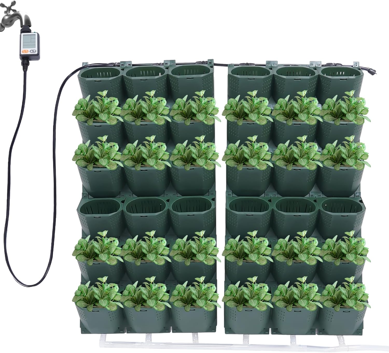 Vertical Wall Planter, Self-Watering Vertical Garden Planter Set with 36 Pots, Stackable Planters