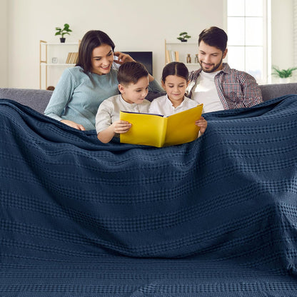 PHF Cooling Waffle Blanket California King Size, Lightweight 60% Rayon Derived from Bamboo & 40%