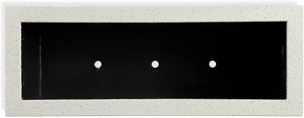 PolyStone Milan Tall Modern Outdoor/Indoor Rectangular Trough Planter, 46" W x 19" H, Lightweight
