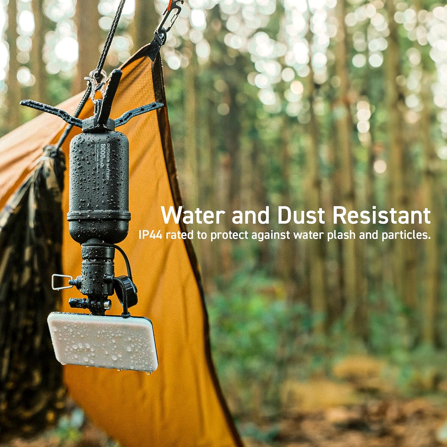ELECOM NESTOUT Outdoor Camping LED Panel Flashlight w/ Mini Tripod, Dimmable USB Powered LED Light