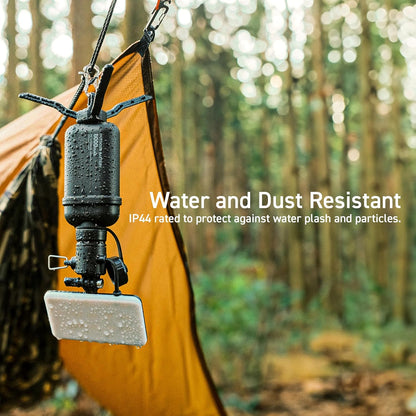 ELECOM NESTOUT Outdoor Camping LED Panel Flashlight w/Mini Tripod, Dimmable USB Powered LED Light