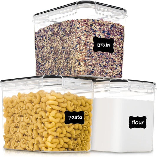 Medium Food Storage Containers with Lids Airtight 3.6L /121.7Oz, for Flour, Sugar, Baking Supply