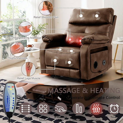 Dual Motor Power Lift Recliner Chair for Adult & Elderly, Infinite Position Lay Flat Lift Chair