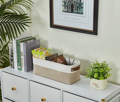 DECOMOMO Narrow Storage Bins Small Baskets for Organizing Bathroom, Toilet Tank, Towel Storage