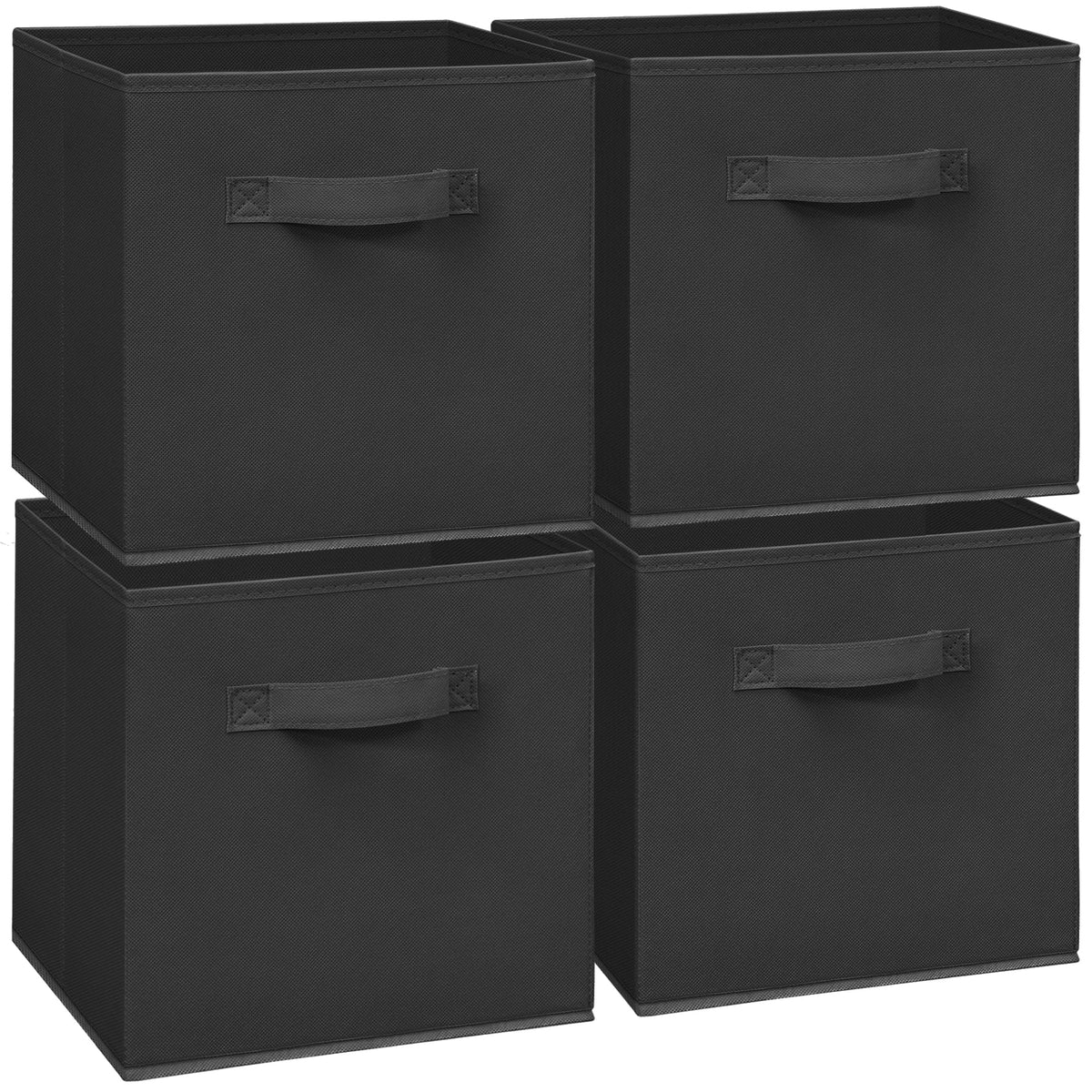 STORAGEIDEAS 11 Inch Fabric Storage Cubes, Sturdy Foldable Storage Bins, Heavy Duty Cube Organizer