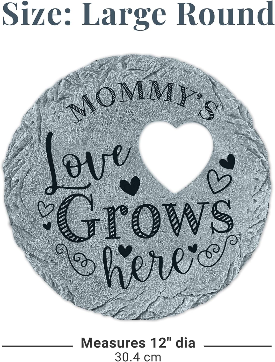 Let's Make Memories Personalized Garden Stone - Resin - Custom Garden Décor - Heart Stepping Stone