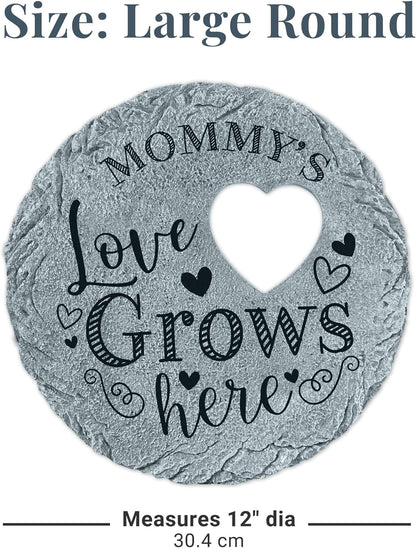 Let's Make Memories Personalized Garden Stone - Resin - Custom Garden Décor - Heart Stepping Stone