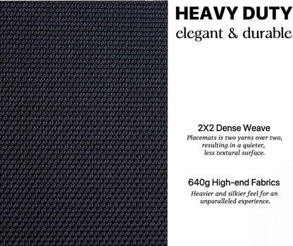LEXMORE Placemats Set of 8 Vinyl/Plastic Woven Place Mats for Kitchen Table Indoor/Outdoor Washable