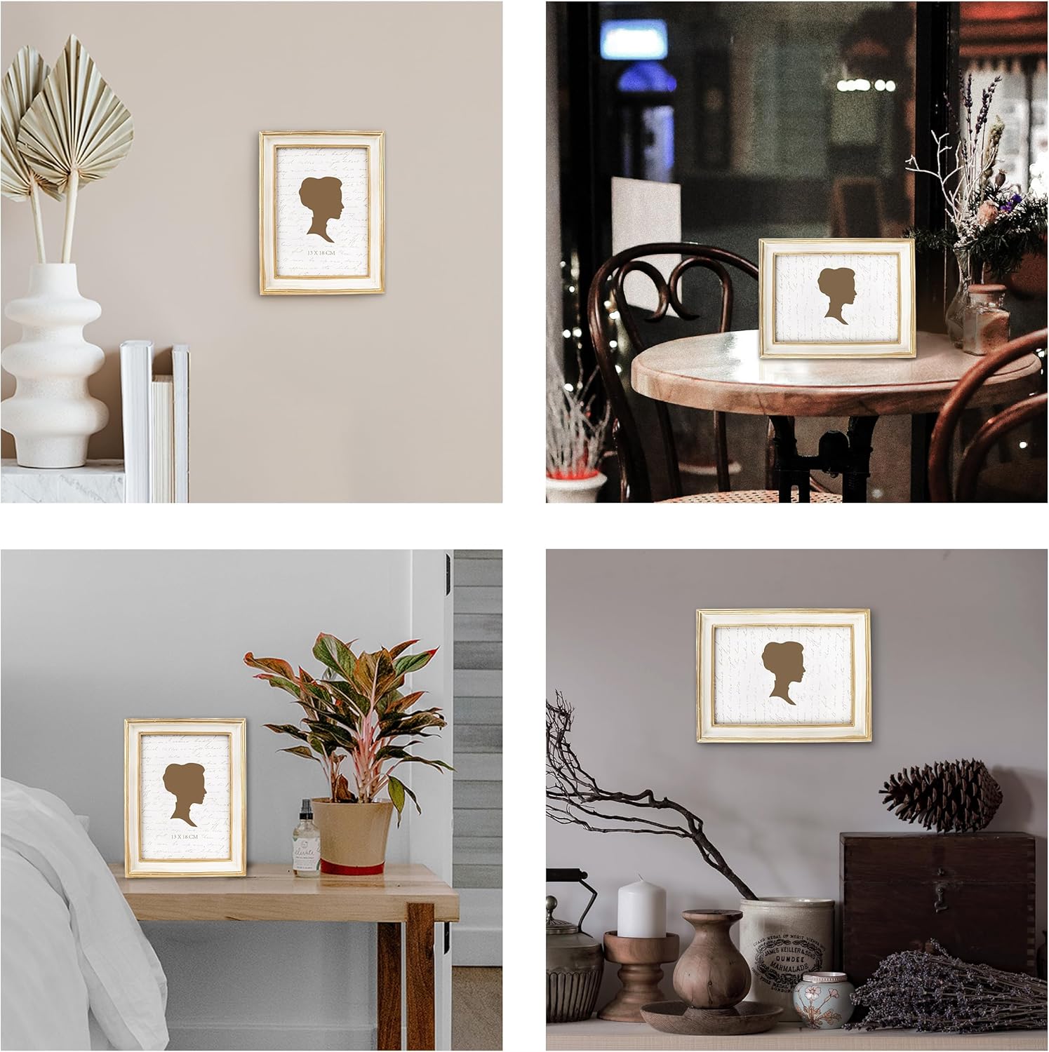 AELS 5x7 Inch Vintage Picture Frame, Elegant Antique Photo Frames with Glass Front, Photo Display