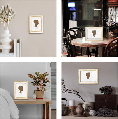 AELS 5x7 Inch Vintage Picture Frame, Elegant Antique Photo Frames with Glass Front, Photo Display