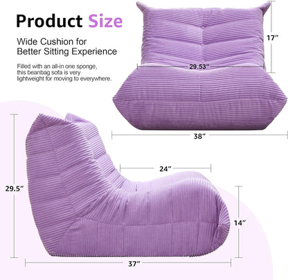 Bean Bag Chairs for Adults Giant Bean Bag Chair Memory Foam BeanBag Chair Big Bean Bag Sofa with