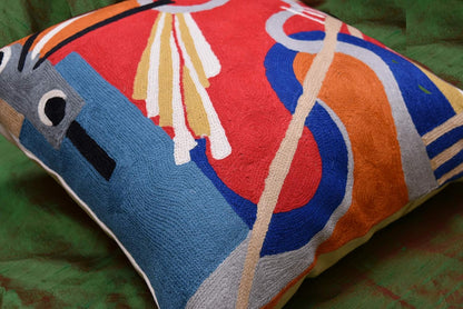 Kandinsky Modern Couch Pillow Cover Red Flow | Abstract, Contemporary, Outdoor Pillows | Mid