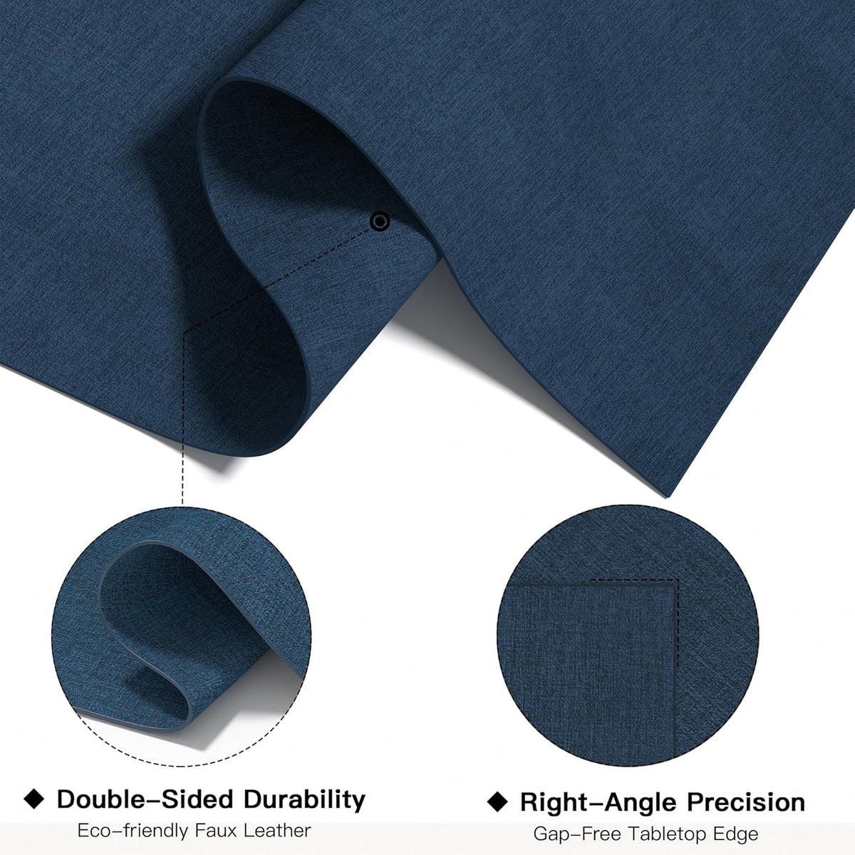 DOLOPL Placemats Set of 12, Reversible Wipeable & Heat Resistant Place Mats, Modern Faux Leather