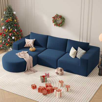 Modular Sectional Sofa with L-Shape Chaise,Cloud Sectional Modern Sleeper Couch with Deep