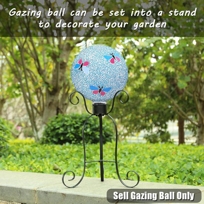 VCUTEKA Gazing Ball, 8" Glass Gazing Balls Sphere for Garden Lawn Outdoor Ornament Yard Decorative