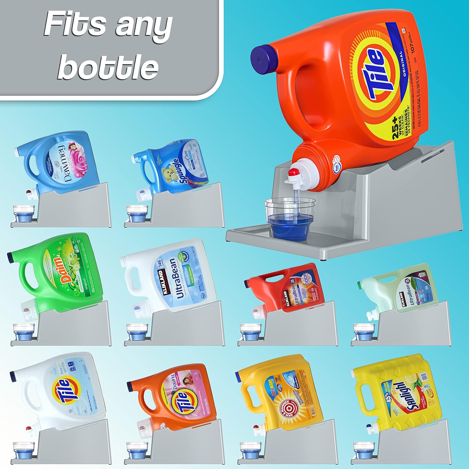 Skywin Laundry Detergent Holder Stand Organizer and Drip Tray for Laundry Room Organization,Non
