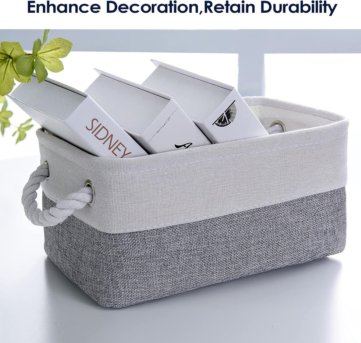 TheWarmHome Small Storage Baskets for Organizing,Storage Baskets for Shelves,Small Fabric Storage