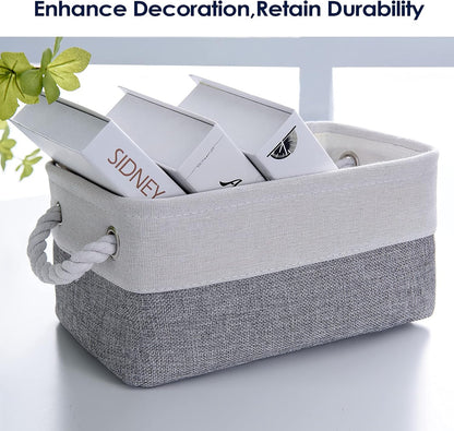 TheWarmHome Small Storage Baskets for Organizing,Storage Baskets for Shelves,Small Fabric Storage