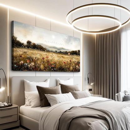 KELIYUAN Modern Canvas Print Wall Art Vintage Home Decorlawn Painting With Floral Wall Art