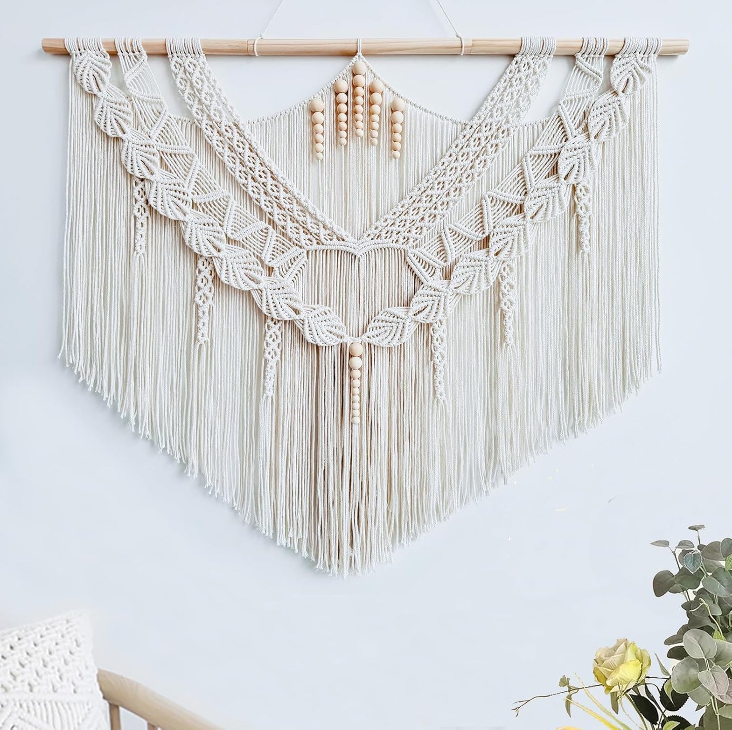 Achart Macrame Wall Hanging Large- Boho Wall Decor- large wall art- Wall Decor Living Room- Macrame