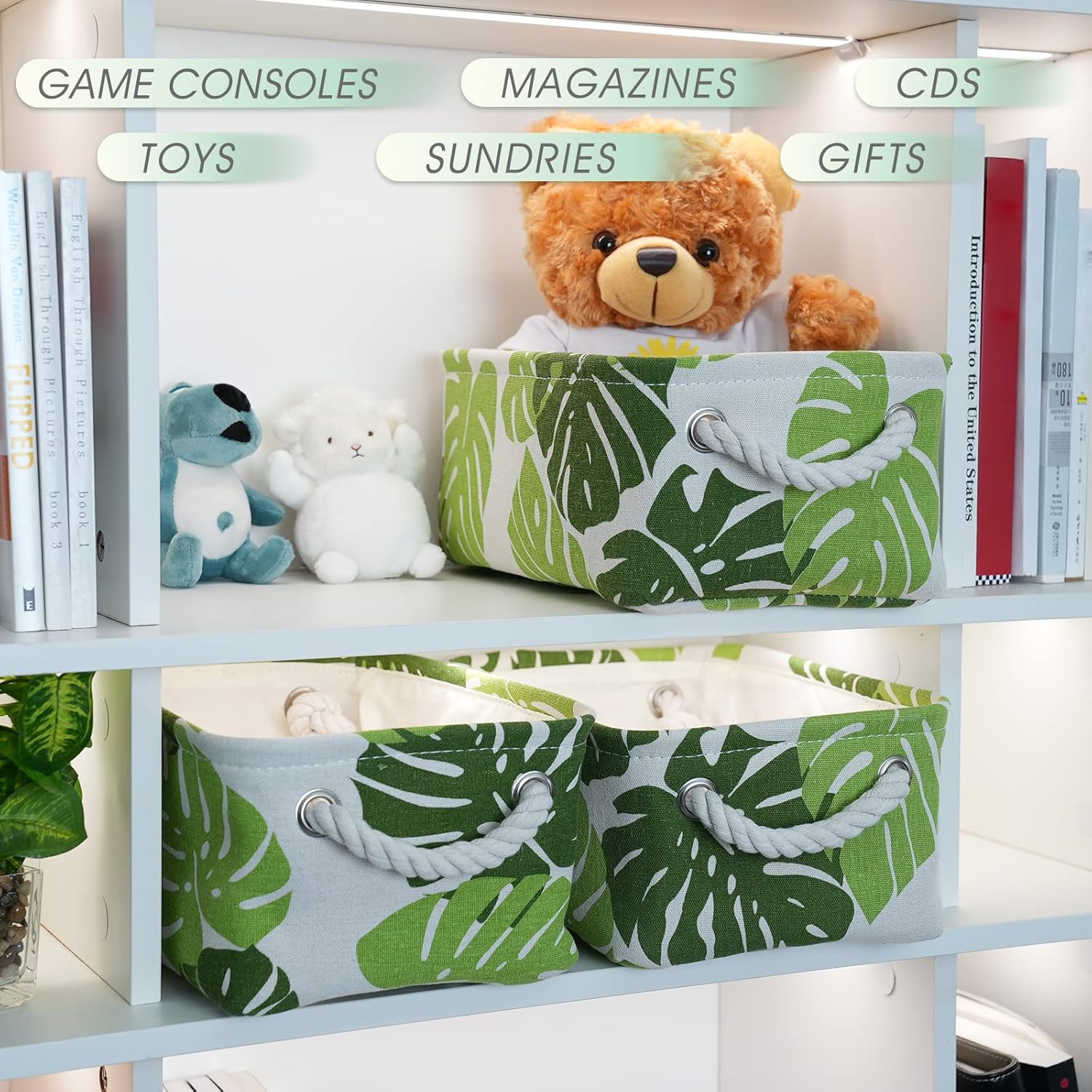 Storage Cubes, Storage Bins Baskets for Organizing 6 Pack for Organizing Toys, Clothes, Closet