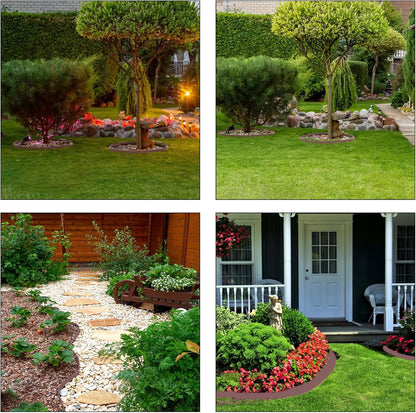 Garden Edging 33FT, 4IN High Landscape Edging Border Plastic Lawn Edging Roll with 30 Spikes for