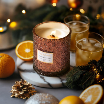 LA JOLIE MUSE Fall Candle | Sparkling Cider Mule Candle – Apple Cider, Orange & Amber | 19 oz