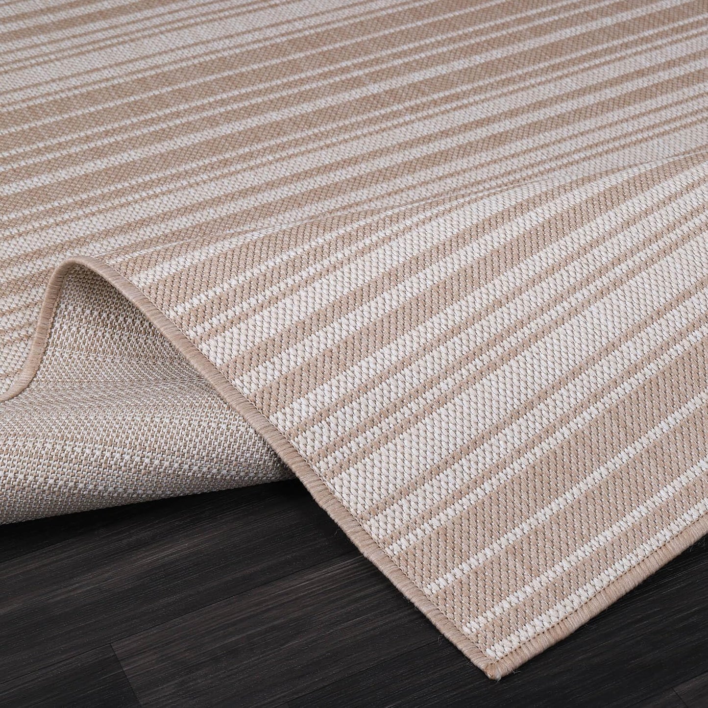 Stripe Outdoor Rug 9x12 Washable Outside Carpet for Indoor Patio Porch Waterproof Easy Cleaning Non