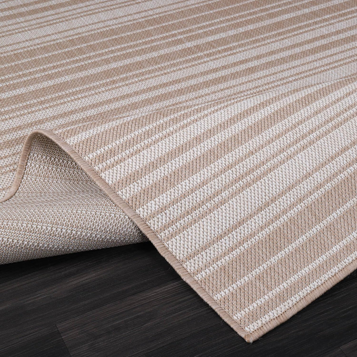 Stripe Outdoor Rug 10x14 Washable Outside Carpet for Indoor Patio Porch Waterproof Easy Cleaning