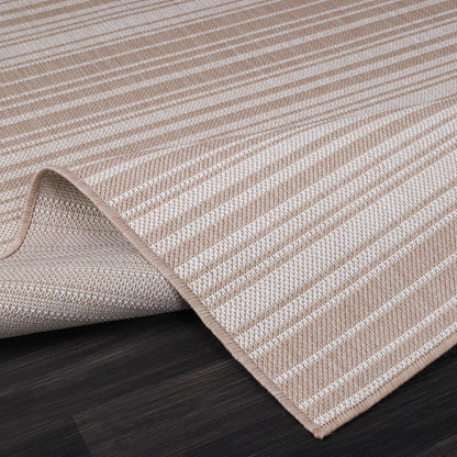 Stripe Outdoor Rug 10x14 Washable Outside Carpet for Indoor Patio Porch Waterproof Easy Cleaning