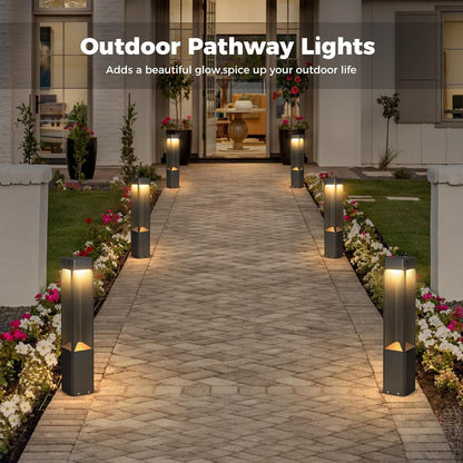 3000K Pathway Lights Black Landscape Path Light Outdoor Waterproof Garden Floor Lamp Modern Walkway