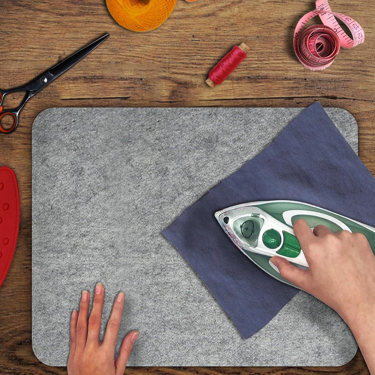 ZOMONETI 15" x 12" Wool Pressing Mat 100% New Zealand Felted Wool Ironing Mat Pad Blanket for