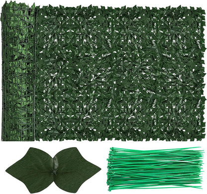 Faux Ivy Fence Privacy Screen Outdoor Expandable Artificial Greenery Roll Fake Hedge Wall Patio
