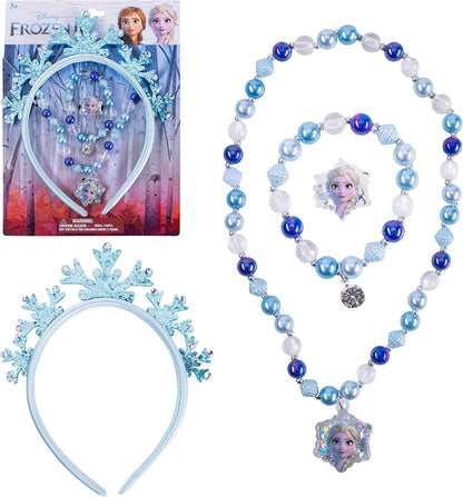 LUV HER Frozen Princess Dress Up Accessory Set - Jewelry Set - Princess Elsa Tiara Set - Giftable