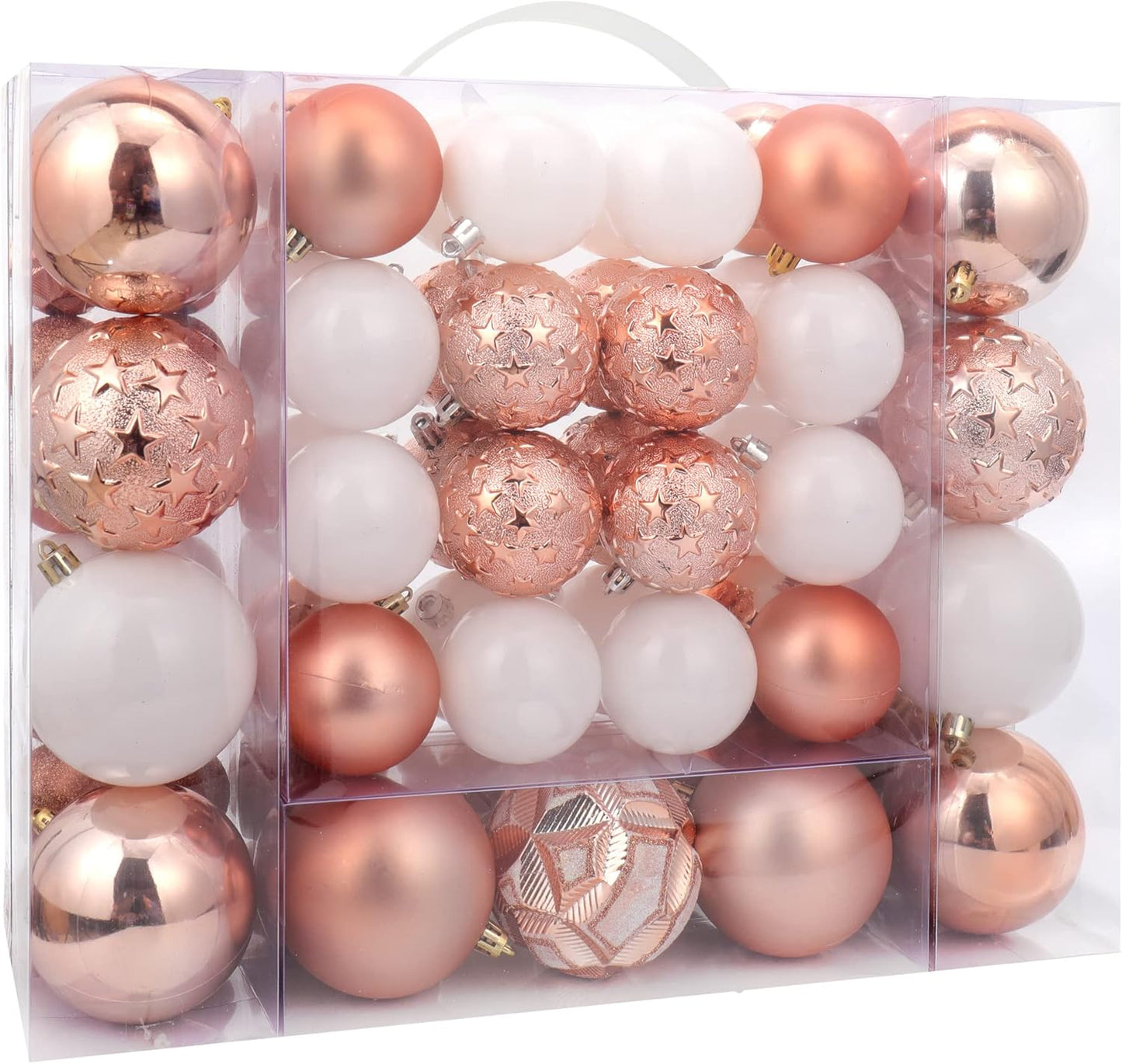87ct Christmas Ball Ornaments Set Shatterproof Seasonal Hanging Decorations with Reusable Hand-held