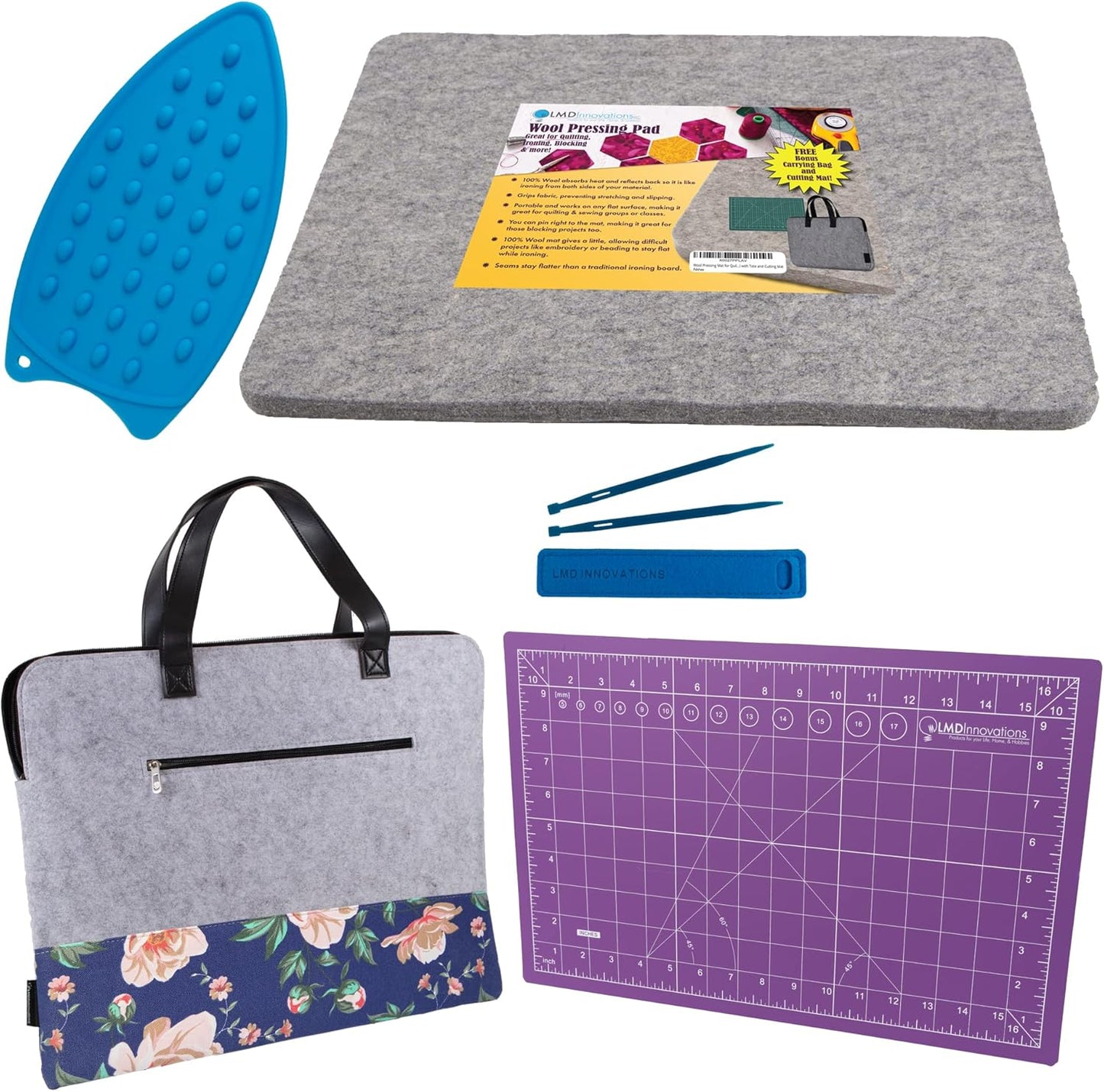100% New Zealand Wool Pressing Mat for Quilting - Best Portable Wool Ironing Mat for Quilters