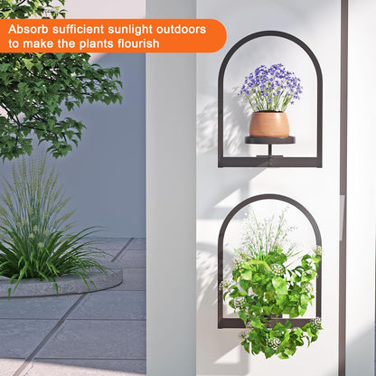 Wall Plant Holder, Wall Planter for Indoor Plants, Window Plant shelves for Multiple Plants Indoor