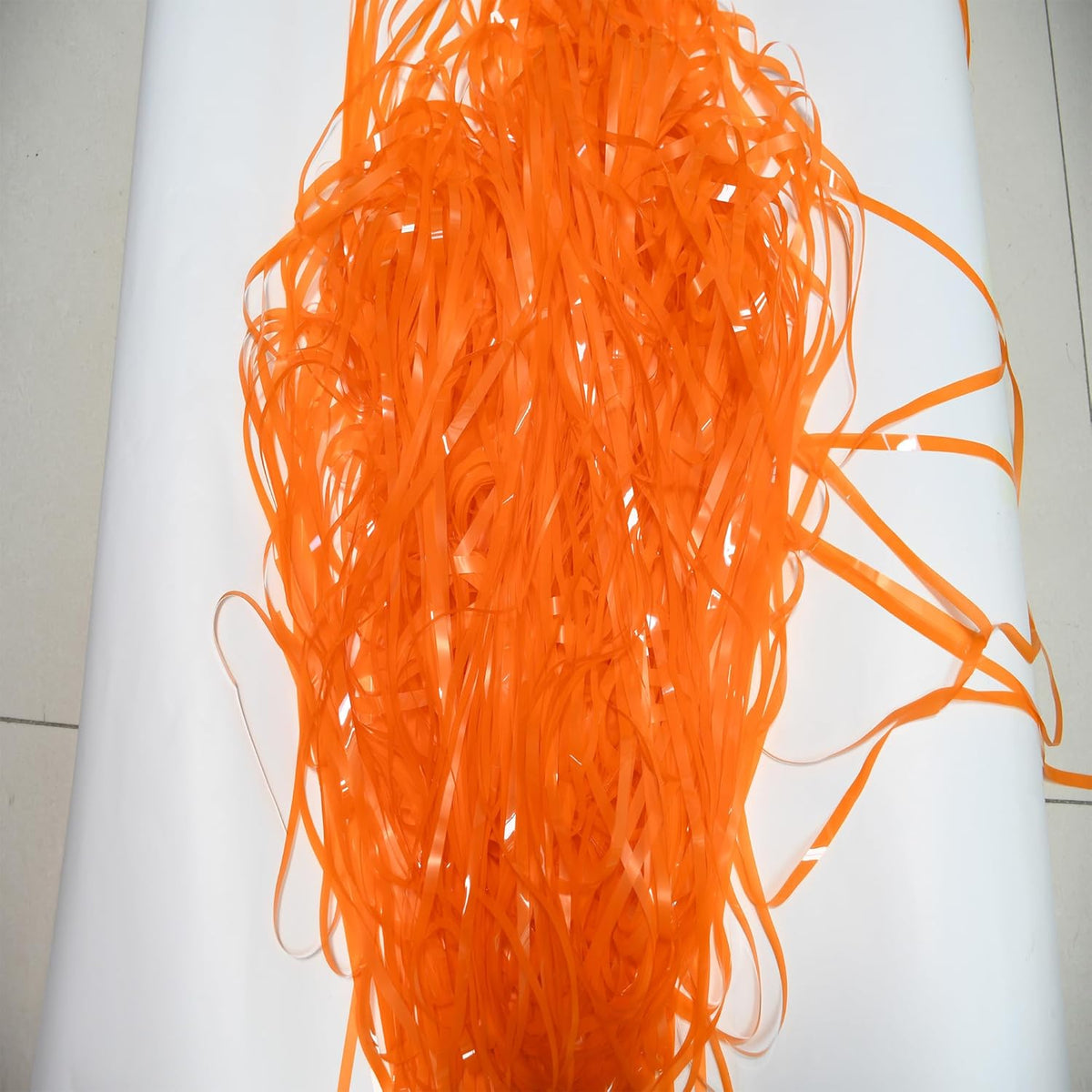 Foil Fringe Curtains Halloweens Decorations - Orange Tinsel Photo Backdrop Party Streamers for St