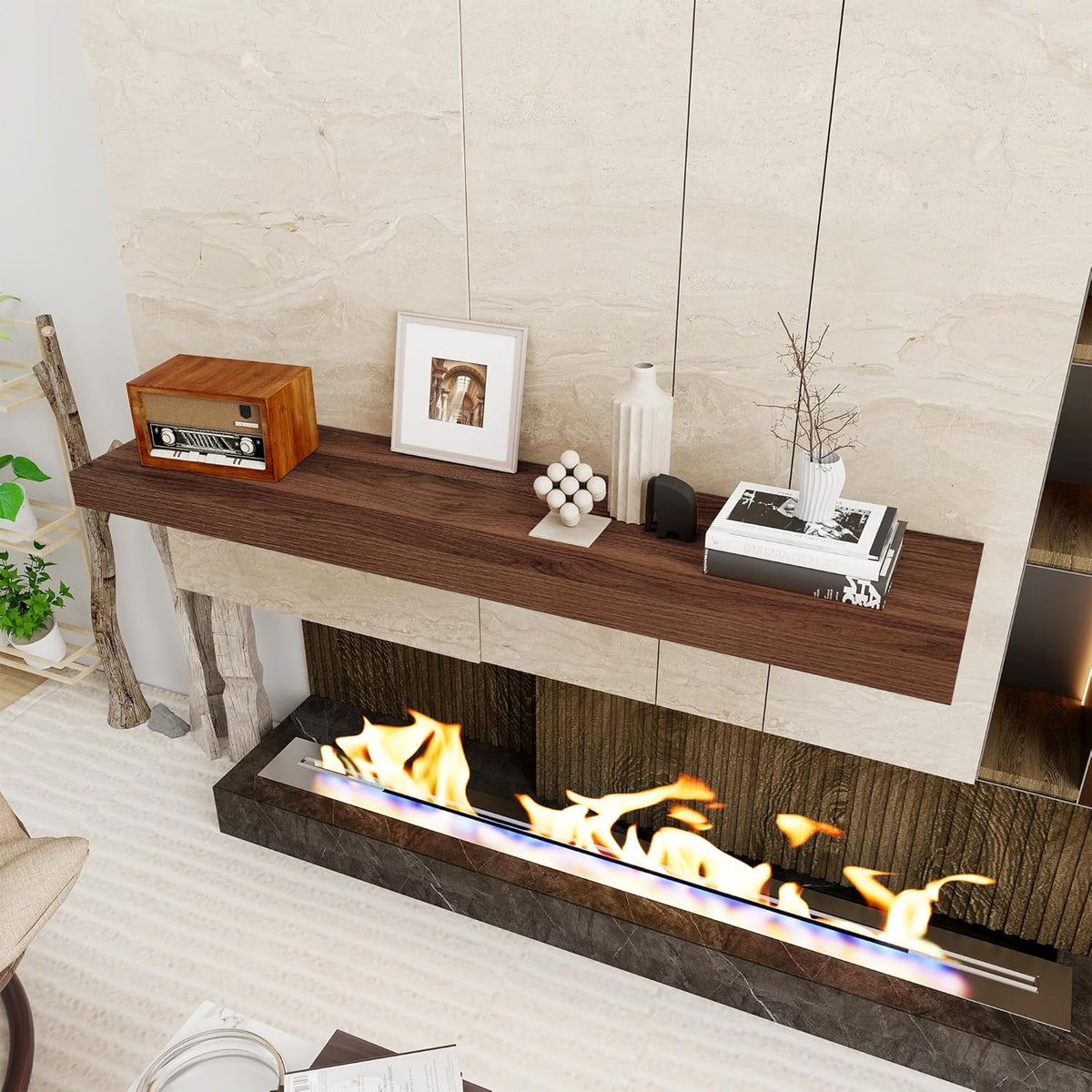 Floating Shelves 48 Inch Long, 12 Inch Deep Floating Shelves for Wall, 48 x 12 Large Wall Shelves