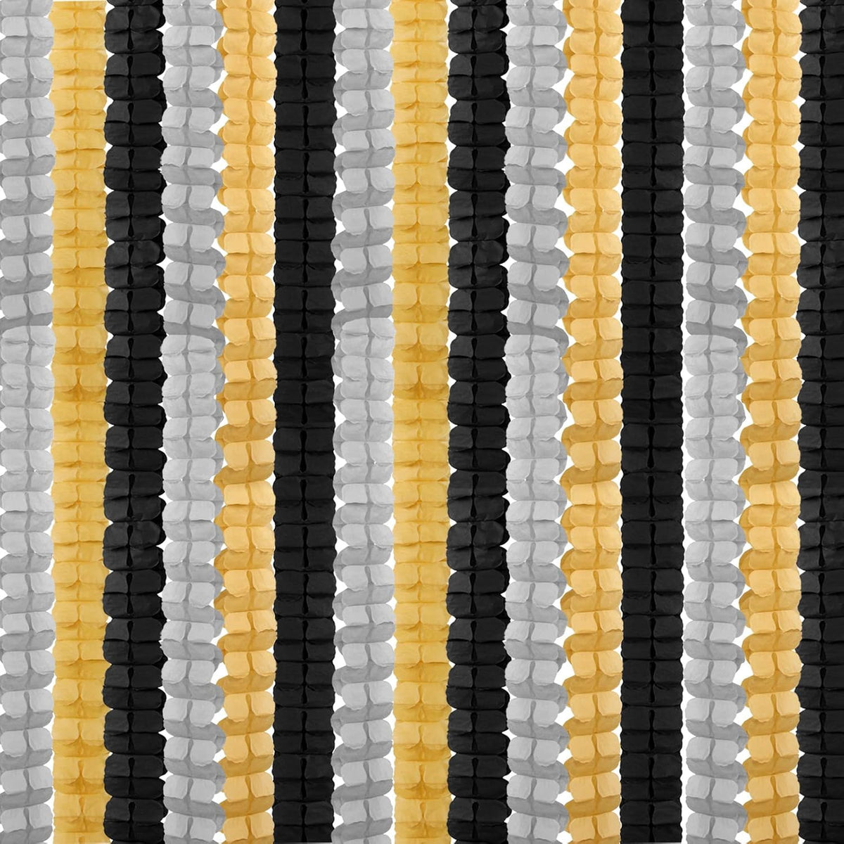 Black-Gold Silver Party-Decorations Streamers Garland - 157Ft Graduation Four-Leaf Clover Hanging