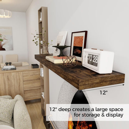 Floating Shelves 48 Inch Long, 12 Inch Deep Floating Shelves for Wall, 48 x 12 Large Wall Shelves