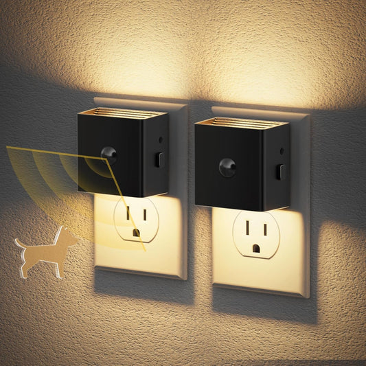 JandCase Motion Sensor Night Light, Night Lights Plug into Wall with Adjustable Brightness, Motion